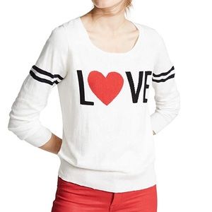 Chaser Love Crew Neck Pullover Sweater in Bone